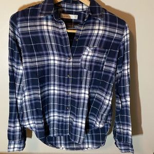 Blue and white flannel